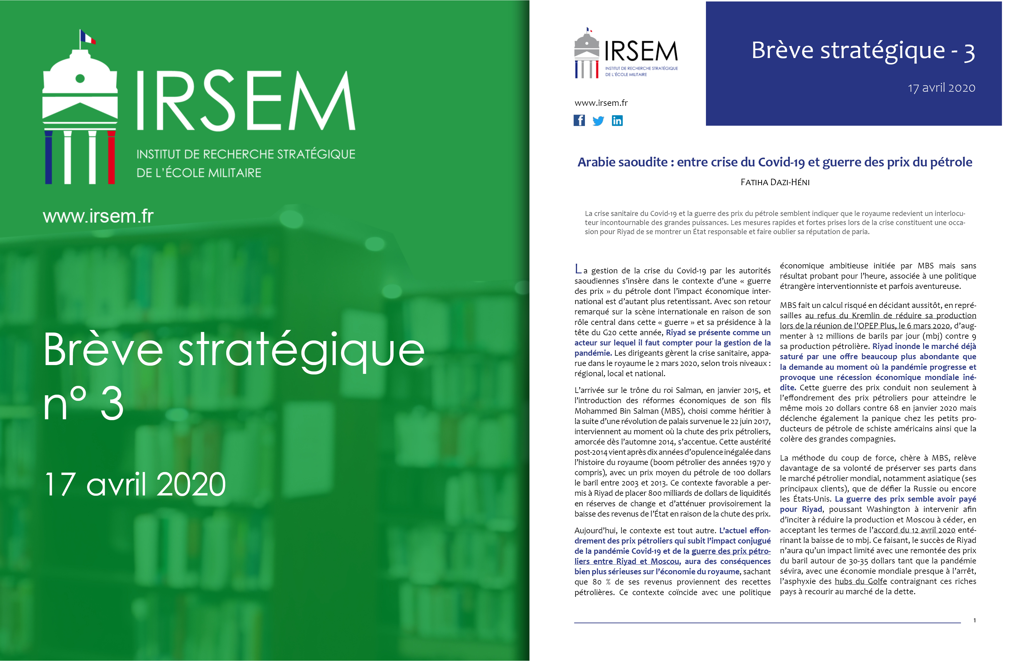 A La Une La Breve Strategique N 3