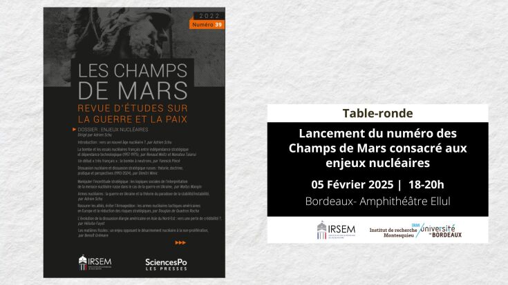 Table ronde de lancement du nouveau numéro des Champs de Mars