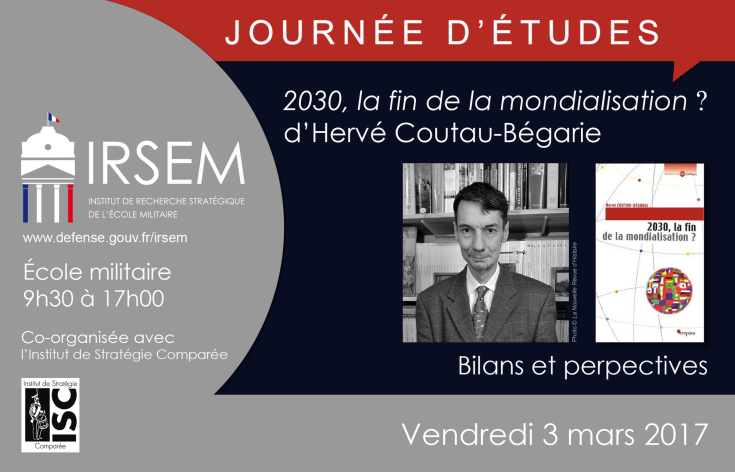 Journée d'études « 2030, la fin de la mondialisation ? » le vendredi 3 mars 2017